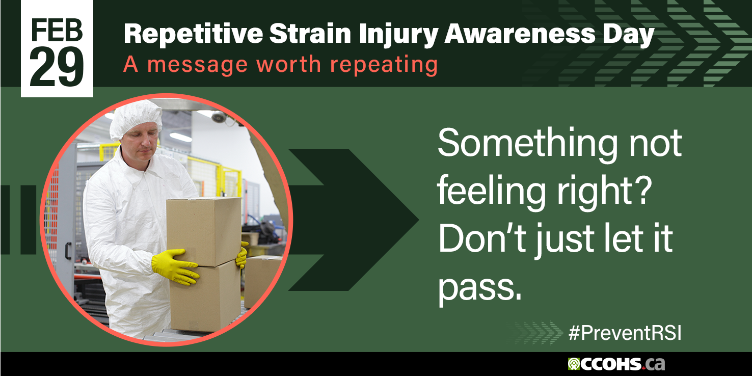 International Repetitive Strain Injury (RSI) Awareness Day. Something not feeling right? Don’t just let it pass.
